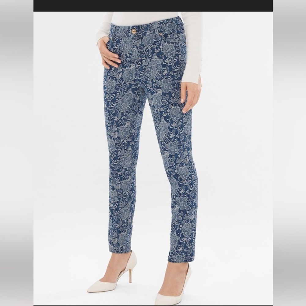 Chico’s NWT Denim Jacquard Jeggings